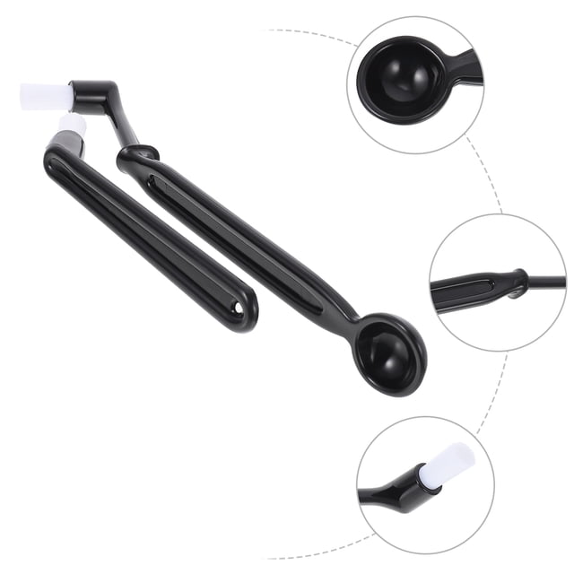 OULII 2Pcs Coffee Extraction Cleaning Brush Plastic Black for Espresso Machine and Coffeemaker Maintenance