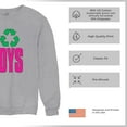 thumbnail image 6 of I Recycle Boys Puff Print Sweatshirt Funny Dating App Humor Single Independent Heart Breaker Relationship Crewneck, 6 of 7
