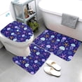 thumbnail image 3 of Bathroom Rugs Sets 3 Piece - Cartoon Jellyfish Scallop Absorbent Non Slip Bath Mats, U-Shape Toilet Lid Cover, Contour Mat, Soft Washable Shower Mats Bath Rug Mat for Bathroom Tub Toilet, 3 of 7