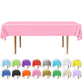 thumbnail image 7 of DecorRack 6 Pack Plastic Tablecloths, 54 x 108 inch Rectangular Disposable Table Covers for Parties, Events, Indoor Outdoor Use, Light Pink (6 Count), 7 of 7