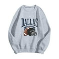 thumbnail image 2 of Football Team City Sweatshirts for Women Fall Winter Long Sleeve Crewneck Football Graphic Sweatshirt Pullover Tops, 2 of 4