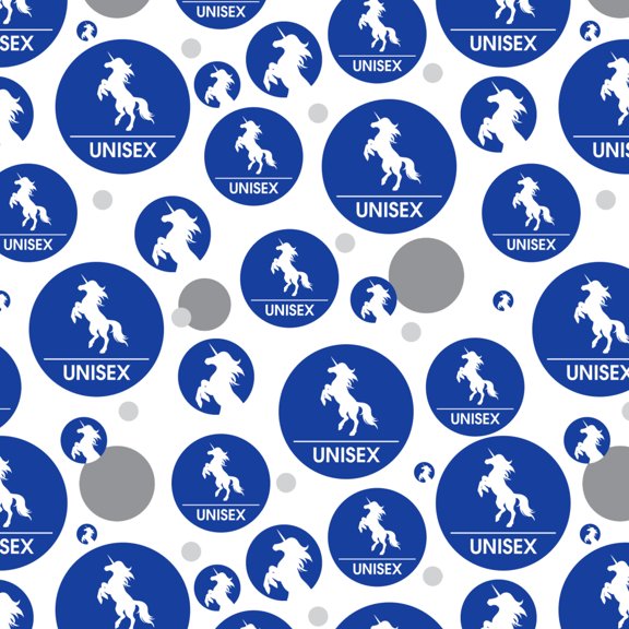 Unicorn Unisex Restroom Bathroom Washroom Sign Premium Gift Wrap Wrapping Paper Roll