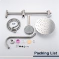 thumbnail image 3 of 10 Inch Rain Shower Head with Handheld System, 24" Drill-free Slider Bar with Low 3-Way Diverter for Easy Reach, 4 Setting Handheld Spray with 5Ft Stainless Steel Hose - Brushed Nickel, 3 of 4