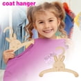 thumbnail image 2 of 5 Pcs Small Wooden Rabbit Hangers Cute Animal Style,Birch Plywood Small Clothes Garment Hangers for Wardrobe Display,9x7 Inch,Natural Wood Grain with Smooth Finish, 2 of 6