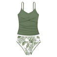thumbnail image 5 of mgoYE Bathing Suit Girls Size 10-12 Two Piece Tankini Swimsuits for Teens Bathing Suits Girls' Swimwear(Green,12-13 Years), 5 of 7