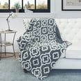 thumbnail image 5 of Home Soft Things Jacquard Sherpa Throw Blanket 50"x60" Gold Victorian, Shabby Chic, 5 of 5