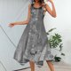 thumbnail image 1 of WILLBEST Vestidos de Verano para Mujer, Vestido Informal de Verano Vintage Estampado sin Mangas, Vestido Maxi con Dobladillo de Pañuelo y Bolsillos, Vestido de Playa Mediana​​, 1 of 3