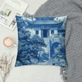 thumbnail image 2 of Nawypu  Blue Chinoiserie Temple Decorative Pillow Covers Chinese Style Blue and White Porcelain Throw Pillow Case Cushion Cover for Couch, Indoor Outdoor Decorations Home Decor, 2 of 5