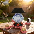 thumbnail image 5 of Solar Powered Hummingbird Feeder with Camera, Hand Blown Glass Bird Feeder with Ant Moat, Waterproof Outdoor Bird Watching Camera for Backyard Garden, Perfect Gift for Bird Lovers, 5 of 8