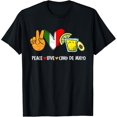 thumbnail image 2 of 100% Cotton Unisex Peace Love Cinco de Mayo Party Drinking Fiesta Mexican Women T-Shirt, 2 of 5