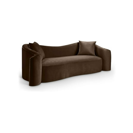 Meridian Furniture Destin Brown Velvet Sofa