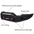 thumbnail image 6 of Vijay Compatible with 2002-2003-2004-2005 Dodge RAM 1500 Front Bumper Textured Black Steel with Light and D-ring, 6 of 9
