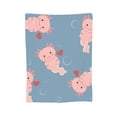 thumbnail image 1 of Axolot Animal Throw Blanket, Fluffy Soft Cozy Blanket Flannel Plush Microfiber Couch Throw, 40"x30", 1 of 8
