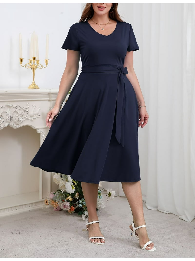 navy blue t shirt dress Women's Softest T-Shirt Dress S / Cloud White