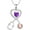 Amethyst Purple, variant on Nurse Gifts for Women 925 Sterling Silver Stethoscope Infinity Heart Pendant with 12 Months Birthstone Graduation Jewelry Gifts for Doctor Nurse RN Medical Student