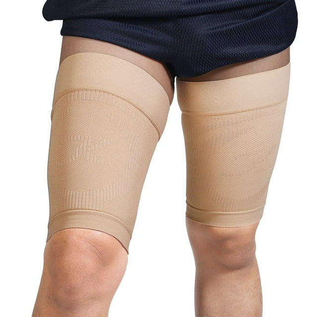 MesaSe Manchons de Compression pour Cuisses (Paire) pour Femmes et Hommes Beige P