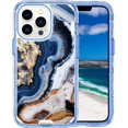 thumbnail image 2 of Compatible with iPhone 13 Pro Max Marble Case Glitter Marble Pattern Case Fashion Luxury 3 in 1 Shockproof Protective Cover for iPhone 13 Pro Max (6.7 inch) Women and Girls, 2 of 14