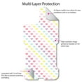 thumbnail image 4 of DistinctInk Custom SKIN / DECAL compatible with OtterBox Commuter for iPhone 11 (6.1" Screen) - Rainbow Hearts Diagonal Pattern, 4 of 5