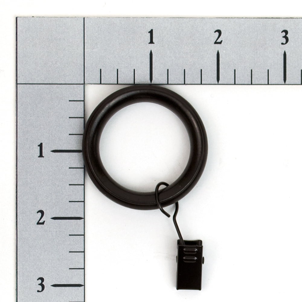 Lumino 1" Dark Oil Rubbed Bronze Clip Rings (7 pack)