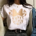 thumbnail image 1 of Gold Micky head women's casual top Mickey Mouse print women's fashion top Disney cartoon women's T-shirt Women's short sleeveXL Gao Jinjia LED, 1 of 2