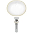 thumbnail image 1 of 19.5-in. W Oval Bathroom Undermount Sink Set In White - Chrome Hardware - Overflow Drain Incl. AI-12803, 1 of 6