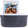 thumbnail image 4 of Pack Plastic Storage Basket, Storage Box, Storage Bin For Office, Bathroom, Kitchen And Wardrobe - 300 X 210 X 135 Mm (dark Grey), 4 of 5