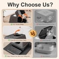thumbnail image 5 of Stainless Steel Litter Box with Lid, XL Extra Large Litter Box, Enclosed Top Entry Metal Litterbox for Big Cat, Easy Cleaning, Anti-Leakage & High Sided with Mat, Aisle & Scoop, Pink, 5 of 8
