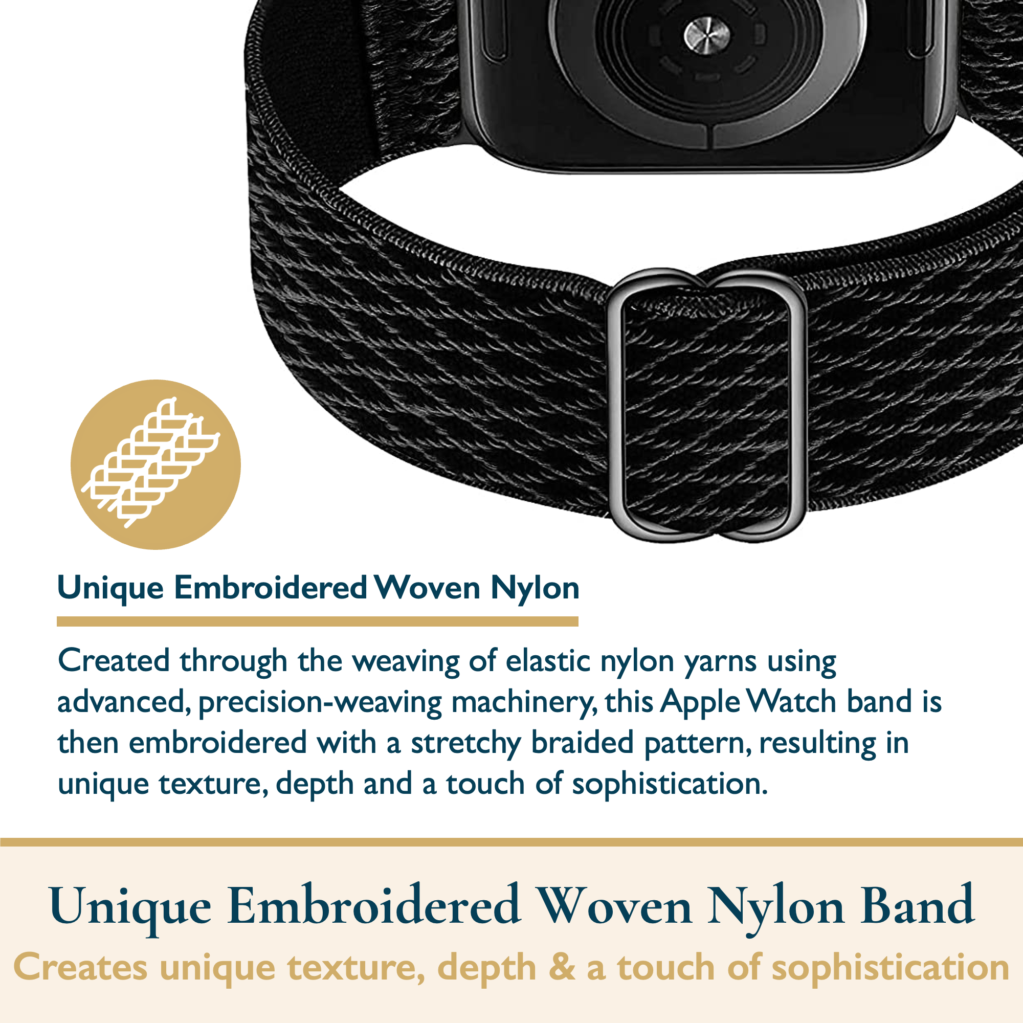 ComfiTime Nylon Apple Watch Band Stretchy Solo Loop photo 3
