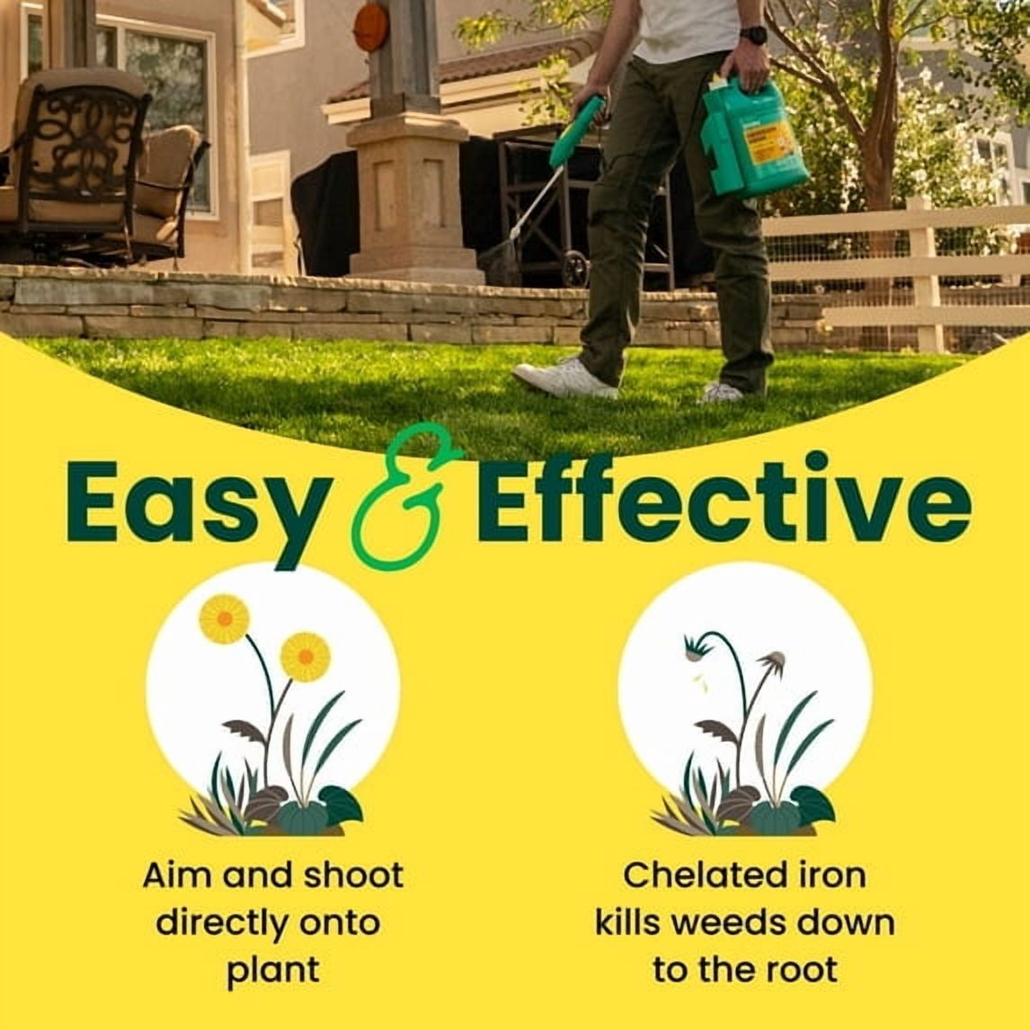 Sunday Dandelion Doom Lawn-Safe Weed Killer, Selective Herbicide, 224 sq ft, 1 Gal, 128 fl oz