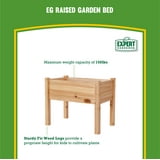 expert gardener natural wood small elevated garden bed