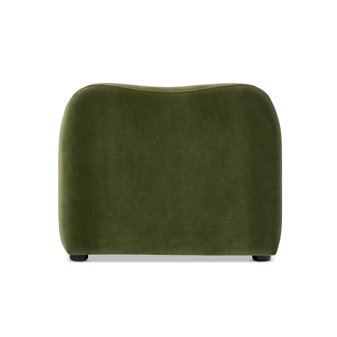 Roman Upholstered Small to Medium Pet Bed Dog or Cat, Olive Green Performance Velvet