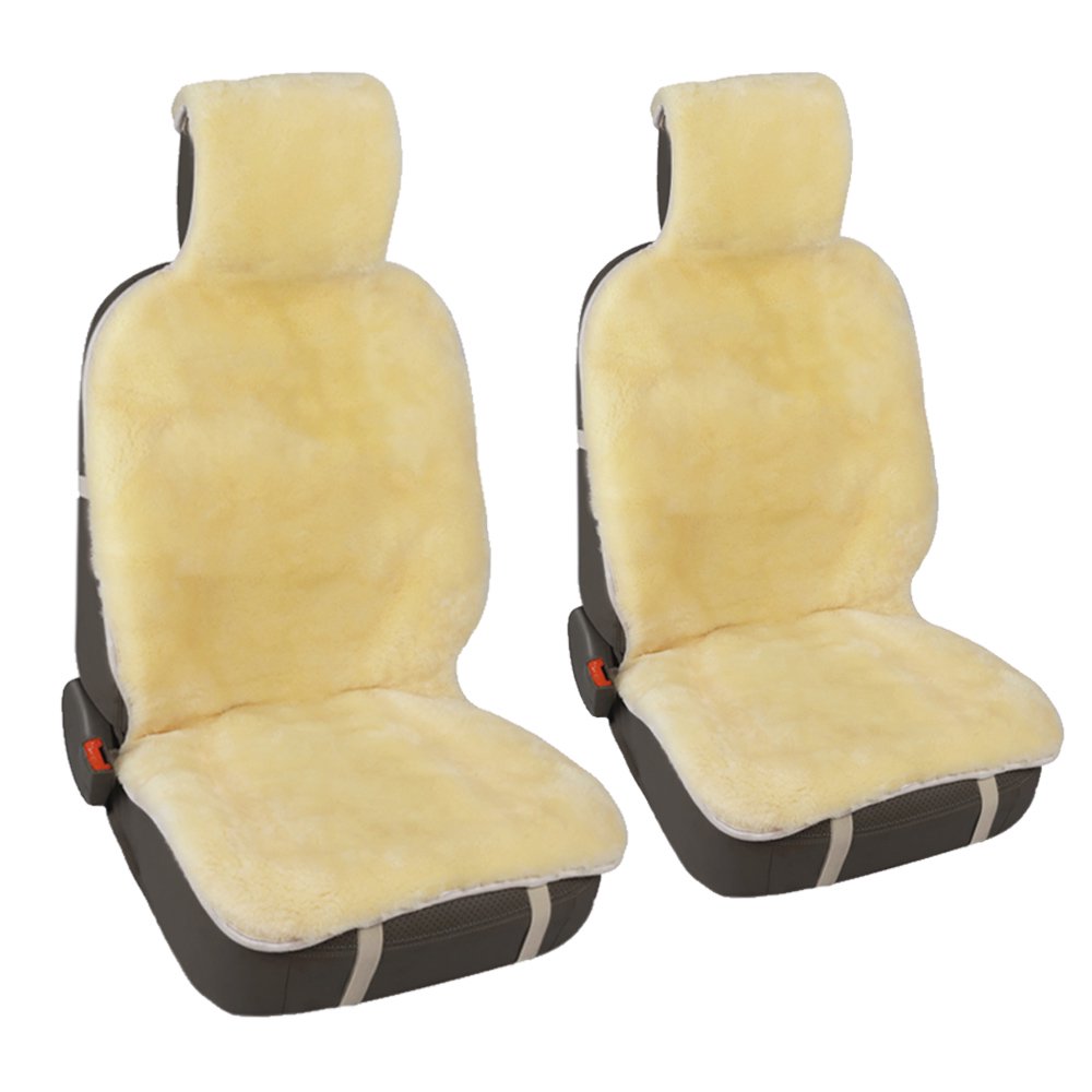 Leader Accessories Auto Two Sheepskin Seat Cushion Front Seat Covers