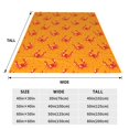 thumbnail image 4 of Fleece Throw Blanket Red Crab Print Reversible Plush Fluffy Large Big Blanket for Sofa Couch Bed-40"x30", 4 of 7