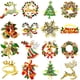 thumbnail image 2 of Hebilla de servilleta Anillo de Navidad Juego de árbol de Navidad Alce Copo de nieve de metal Hebilla de servilleta Anillo de metal Anillo de tela, 2 of 6
