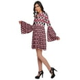 thumbnail image 3 of Moomaya Long Bell Sleeve Dress For Women Casual Printed Summer Pleated Kurta, 3 of 6
