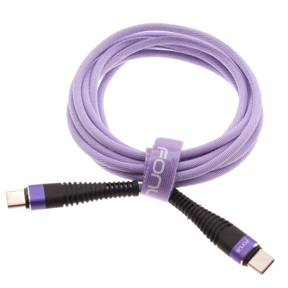 Purple 6ft PD Cable for Nokia C300, G100, C110, G310 5G Phones - Type-C to USB-C Long Charger Cord Power Wire Sync W5O for Nokia C300, G100, C110, G310 5G Models