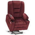 thumbnail image 3 of MCombo Large Power Lift Recliner Chair Sofa with Massage and Heat for Elderly People, Extended Footrest, Hand Remote Control, Lumbar Pillow, USB Ports, Fabric 7549 (Large, Burgundy), 3 of 9