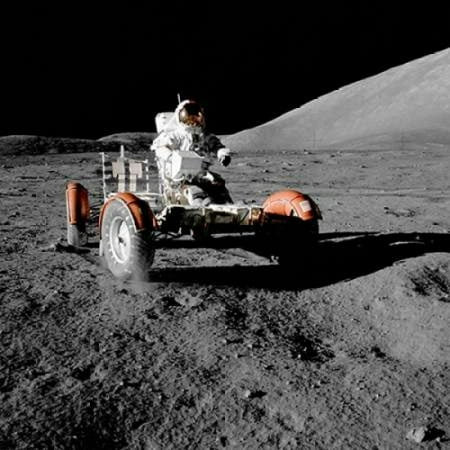 Lunar Roving Vehicle Apollo 17 1972 Canvas Art - NASA (24 x 24)
