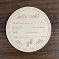 thumbnail image 2 of Letrero de anuncio de nacimiento de recién nacido, anuncio de bebé personalizado, letrero de madera con nombre de bebé grabado personalizado, accesorios para fotos de recién nacidos, 2 of 5