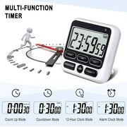 Digital Kitchen Timer, Cooking Countdown Clock with Large LCD Display, Loud Alarm and Strong Timer