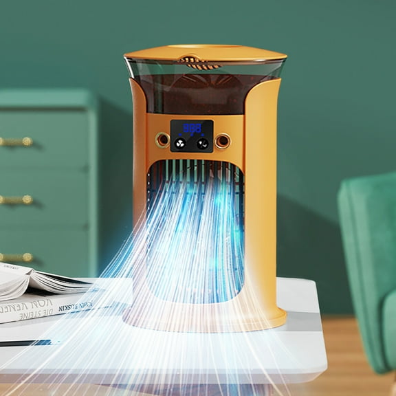 Fwttom Cooling Fan - Small Water Cooling Desk Fan, Portable Air Conditioning Fan, Humidifier, 3 Speeds, USB Standing Fans That Blow Cold Air, Fan for Bedroom Home Office