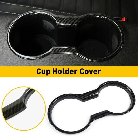 Carbon Fibre Cup Holder Cover Frame for Ford Mustang 2022 2021 2020 2015 2016 2017 2018 2019 Car Interior Accessories Trim