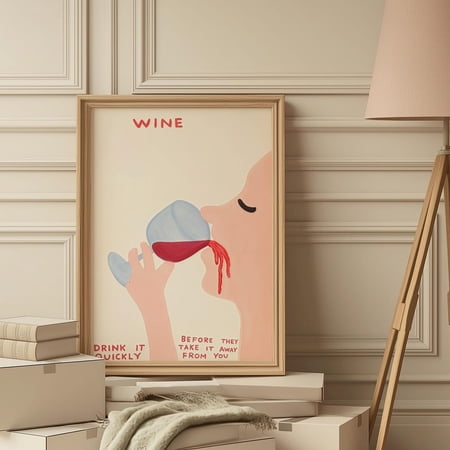 Wine Kitchen Minimalist Bar Wall Art Poster Decor