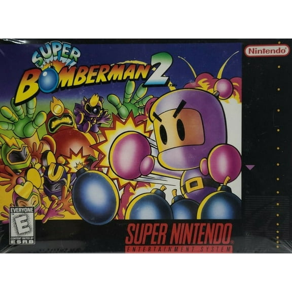 Restored Super Bomberman 2 (Super Nintendo, 1994) SNES Maze Game (Refurbished)