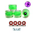 thumbnail image 3 of Paquete de 4 ruedas LED luminosas para monopatín que se iluminan con rodamientos que brillan en la noche Longboard Cruiser Dia. Ruedas de repuesto de Verde Baoblaze Ruedas de skate, 3 of 7