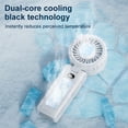 thumbnail image 4 of ROLKFUK Portable Handheld Cooling Fan, 9000 RPM Rechargeable, Foldable Mini Desk Fan with Digital Display for Travel Office Home White, 4 of 9
