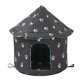 thumbnail image 1 of Casa Al Aire Libre Para Gatos, Casas Resistentes A La Intemperie Para Perros Pequeños, Linda Conejera Para Perros De Interior, (tradicional, Yurta Mediana) 35cm, 1 of 5