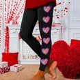 thumbnail image 2 of Valentines Leggings Women High Waisted Love Heart Graphic Stretchy Workout Tight Pants Trendy Soft Comfy Slim Leg Sports Running Yoga Pants, 2 of 5