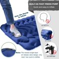 thumbnail image 3 of LEEYNEER Sleeping Pad  Extra Thickness 4 Inch Inflatable Camping Sleeping Mat with Pillow Built-in Foot Press  Compact Ultralight Camping Air Mattress for Backpacking  Hiking  Tent, 3 of 5