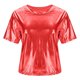 thumbnail image 4 of Tops de Cuello Redondo para las Mujeres de Moda Primavera Verano Manga Corta Base Blusa, Poliéster Suave Fresco Uso Diario, 4 of 6